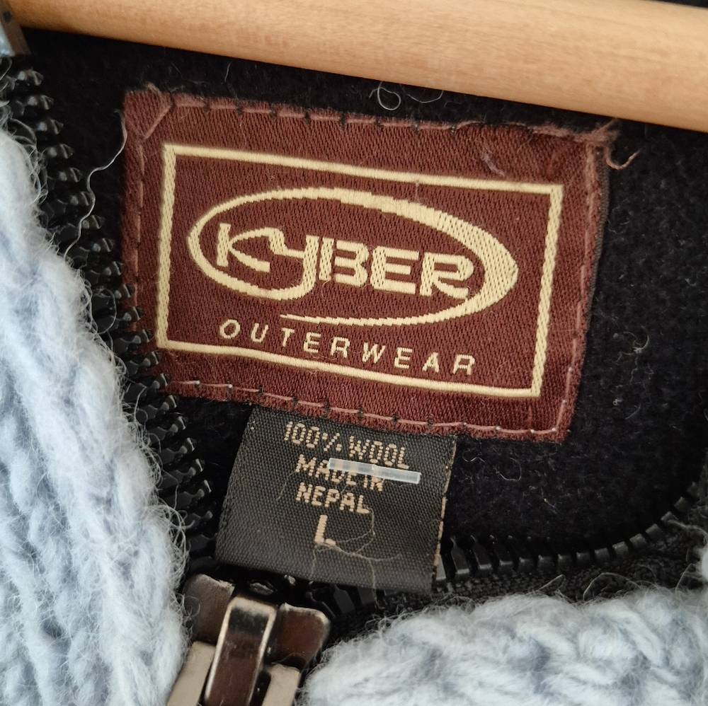 Kyber Wool Sweater Jacket With Fleece Lining Size Large - Picture 5 of 9